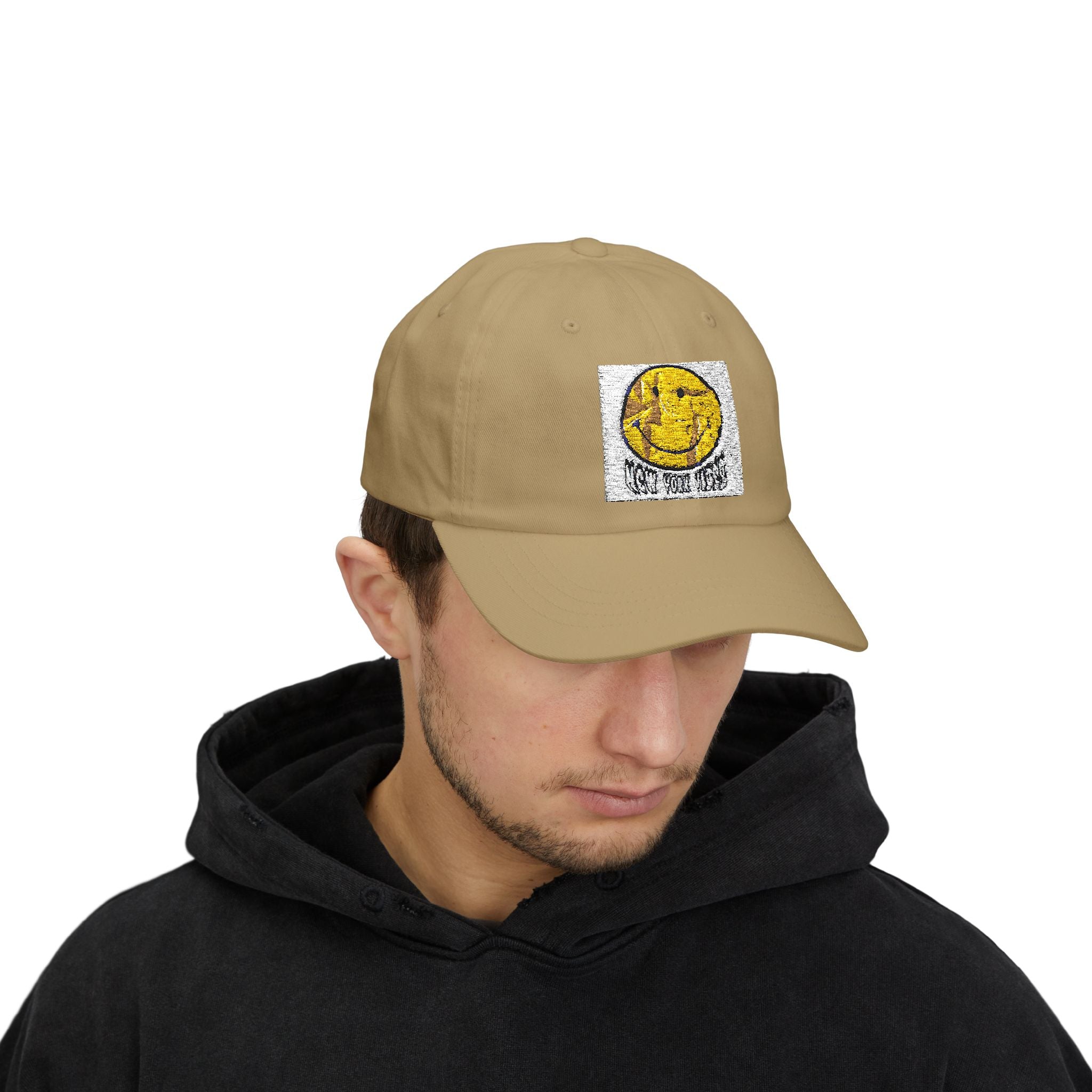Classic Dad Cap with Playful Embroidered Sun Design, Summer Hat, Gift for Dads, Casual Beachwear, Sun Lover's Accessory