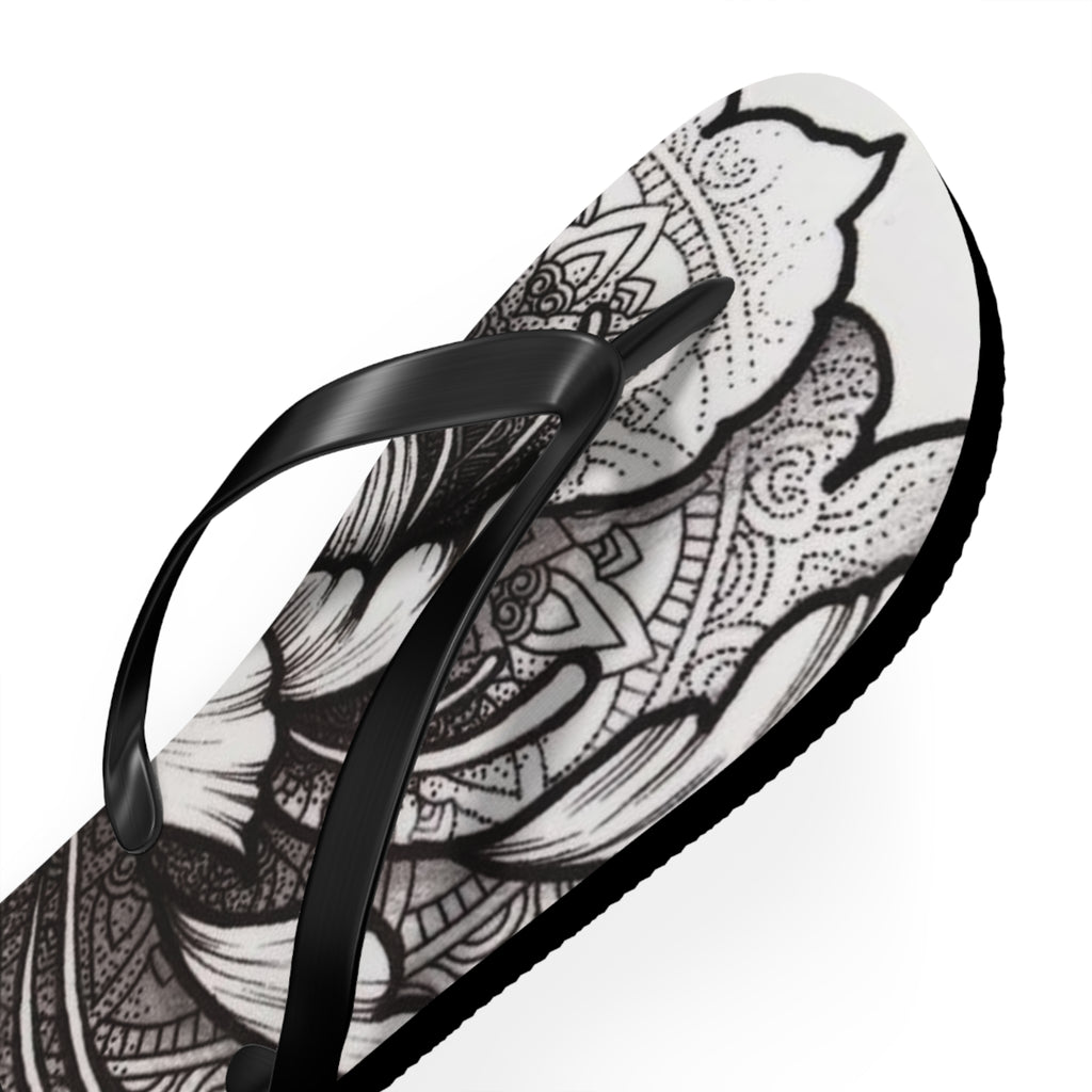 Boho Floral Flip Flops | Stylish Summer Sandals, Beach Footwear, Vacation Essentials, Gift for Her, Festival Fashion