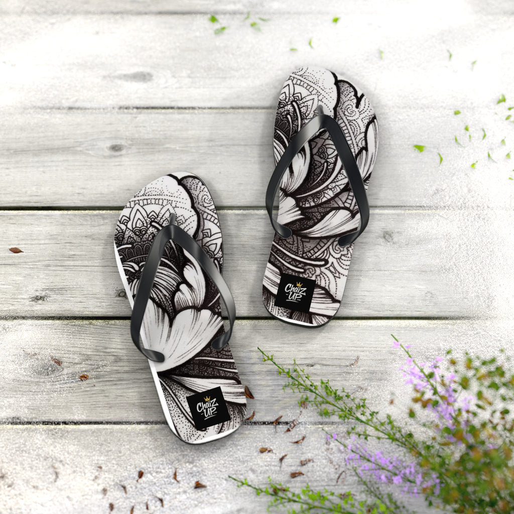 Boho Floral Flip Flops | Stylish Summer Sandals, Beach Footwear, Vacation Essentials, Gift for Her, Festival Fashion