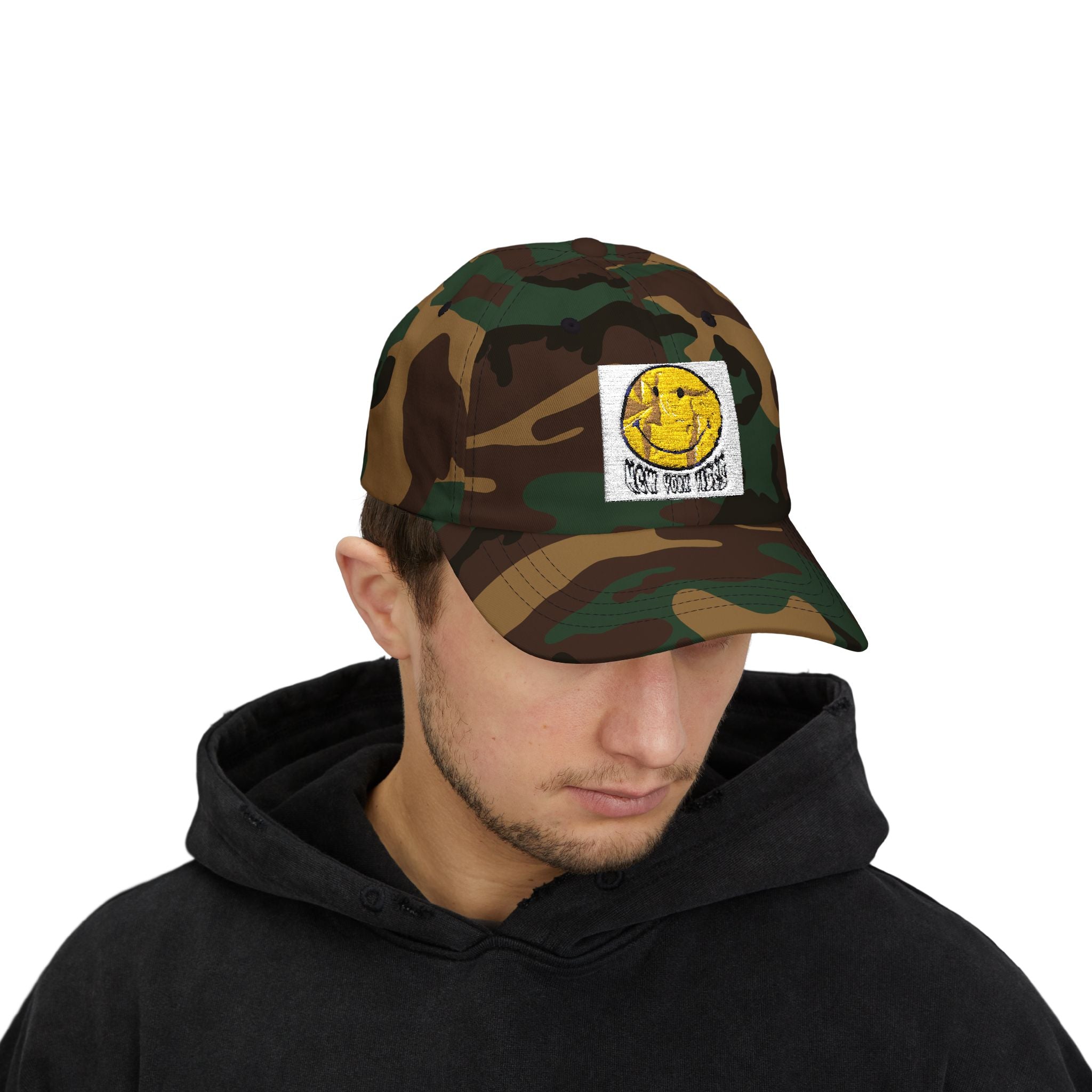 Classic Dad Cap with Playful Embroidered Sun Design, Summer Hat, Gift for Dads, Casual Beachwear, Sun Lover's Accessory