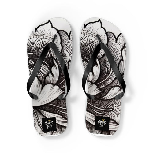 Boho Floral Flip Flops | Stylish Summer Sandals, Beach Footwear, Vacation Essentials, Gift for Her, Festival Fashion