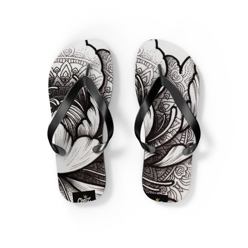 Boho Floral Flip Flops | Stylish Summer Sandals, Beach Footwear, Vacation Essentials, Gift for Her, Festival Fashion