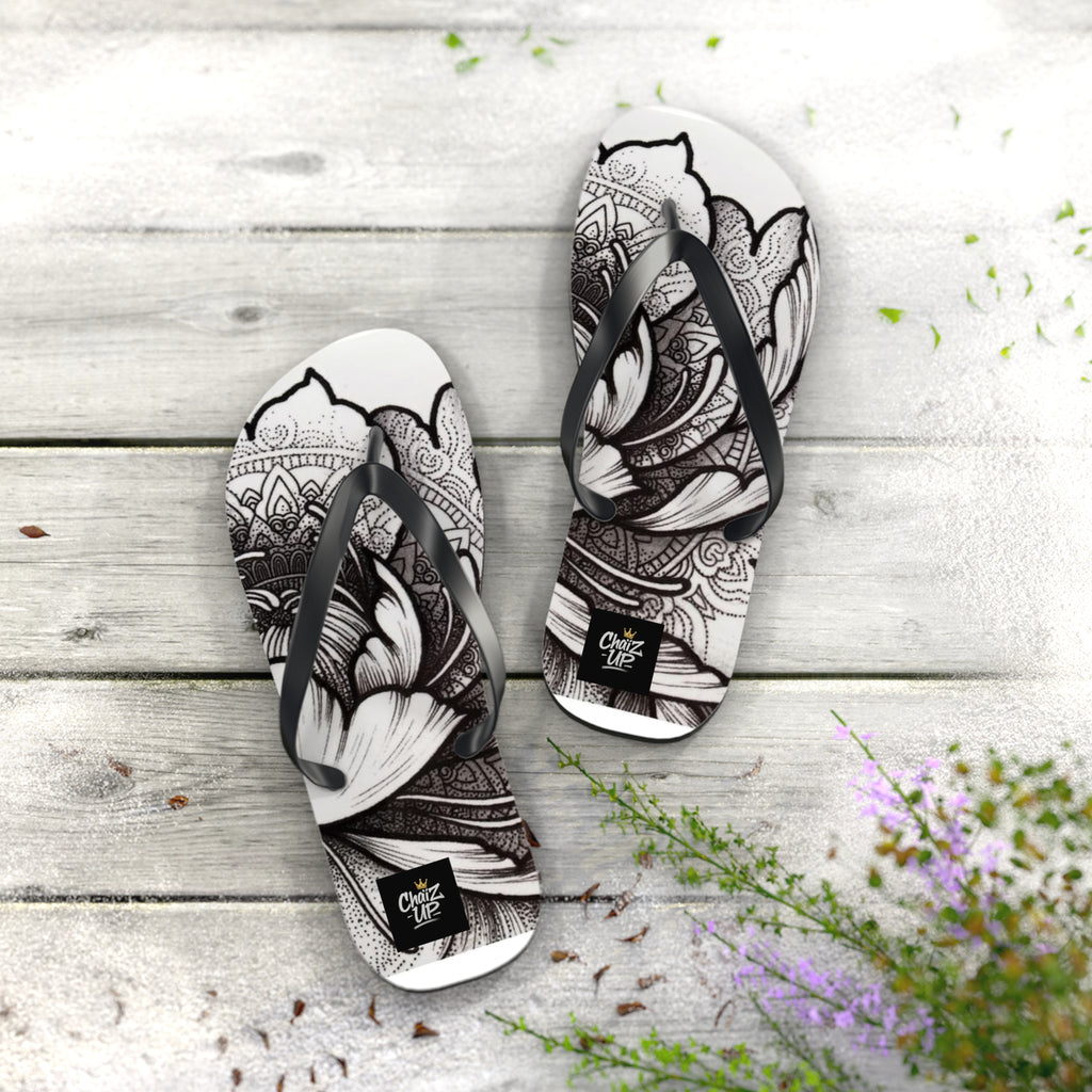 Boho Floral Flip Flops | Stylish Summer Sandals, Beach Footwear, Vacation Essentials, Gift for Her, Festival Fashion